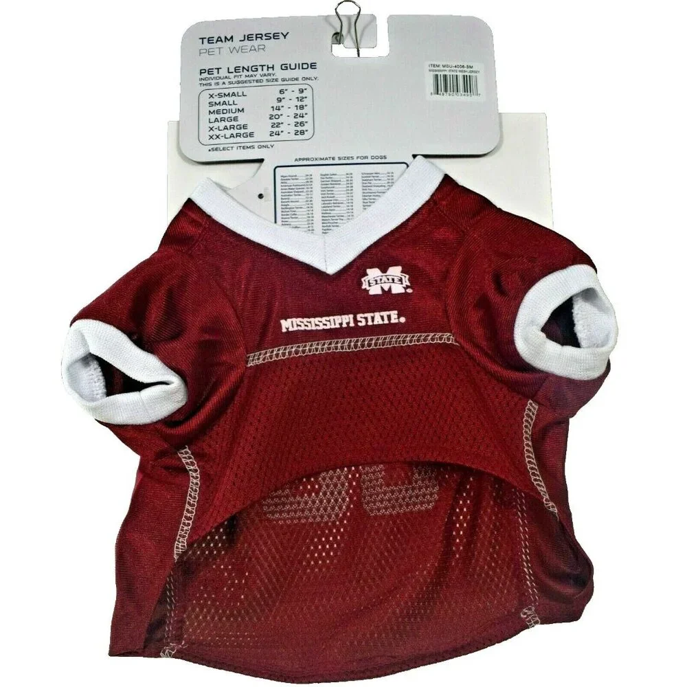 Dog Small 9 to 12 inches NCAA Mississippi State Bulldogs Team Jersey